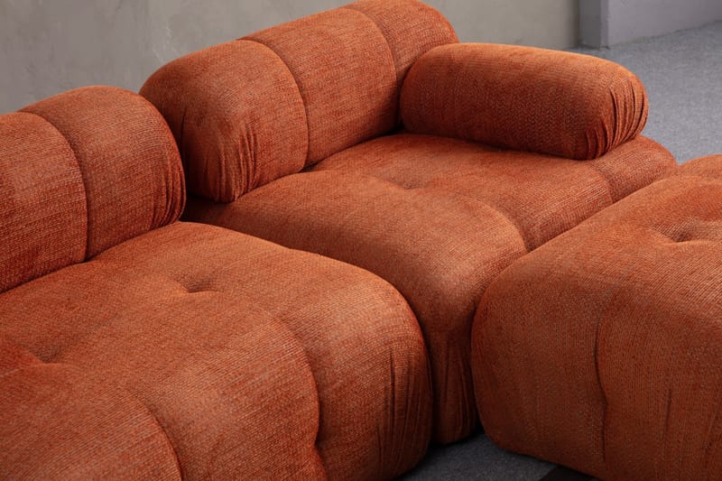 Belgin Sofa med Chaiselong 3-personers - Orange - Møbler - Sofaer - Sofa med chaiselong