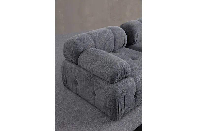 Belgin Sofa med Chaiselong 3-personers - Grå - Møbler - Sofaer - Modulsofaer - Komplet modulsofa