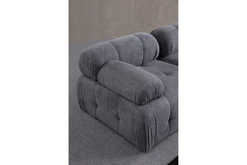Belgin Sofa med Chaiselong 3-personers - Grå - Møbler - Sofaer - Modulsofaer - Komplet modulsofa