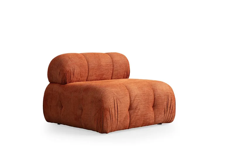 Belgin Sofa med Chaiselong 3-personers - Orange - Møbler - Sofaer - Modulsofaer - Komplet modulsofa