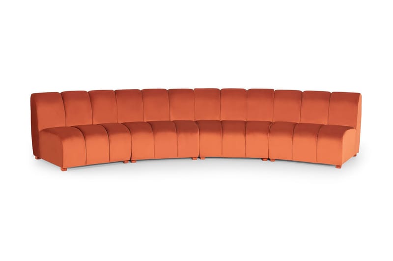 Blightly Sofa m. Chaiselong 5-Pers. - Orange - Sofa med chaiselong