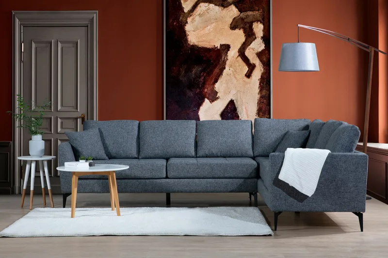 Bouchelle Hjørnesofa med Chaiselong Højre - Grå - Møbler - Sofaer - Sofa med chaiselong