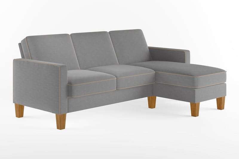 Bowen Chaiselongsofa Grå - Novogratz - Møbler - Sofaer - Sofa med chaiselong