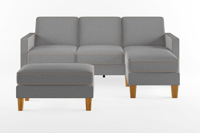 Bowen Chaiselongsofa Grå - Novogratz - Møbler - Sofaer - Sofa med chaiselong