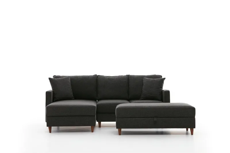 Braneles Sofa med Chaiselong 4-personers, Antracit
