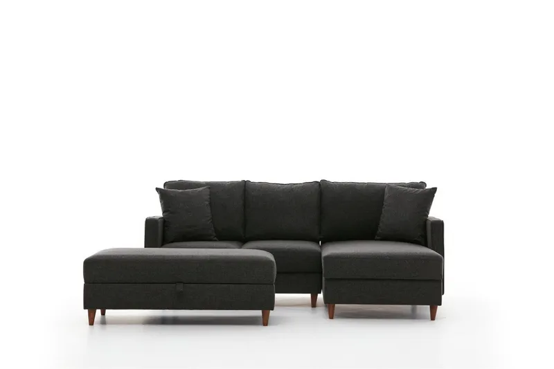Braneles Sofa med Chaiselong 4-personers, Antracit