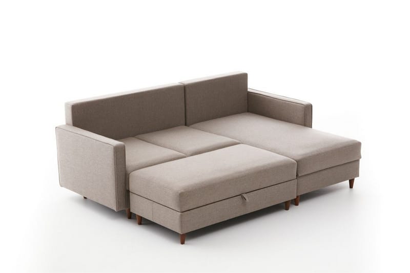 Braneles Sofa med Chaiselong 4-personers - Beige - Møbler - Sofaer - Sofa med chaiselong