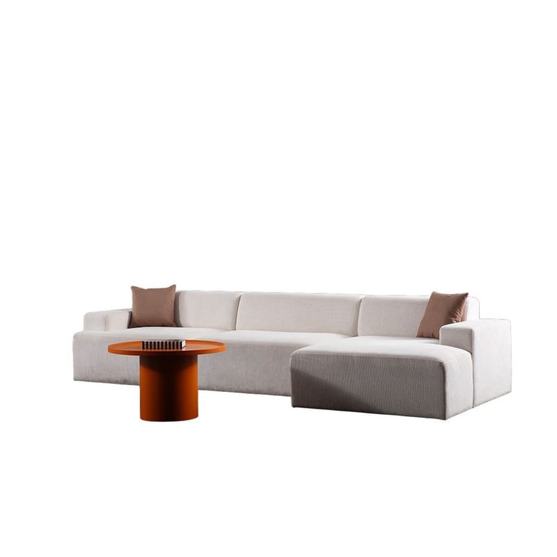 Branorin 4-personers sofa med Chaiselong, Hvid
