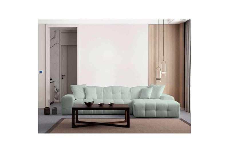 Buddy Sofa med Divan 4-personers - Grøn - Møbler - Sofaer - Sofa med chaiselong