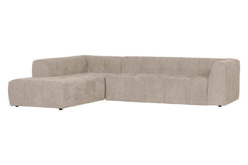 Byxelkroken 4-Pers. Sofa Venstre - Sand - Sofa med chaiselong - 4 personers sofa med chaiselong