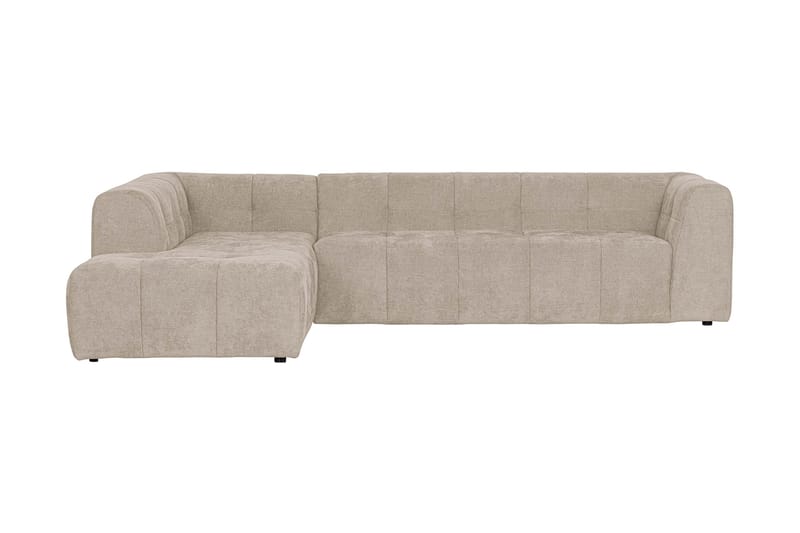 Byxelkroken 4-Pers. Sofa Venstre - Sand - Sofa med chaiselong - 4 personers sofa med chaiselong