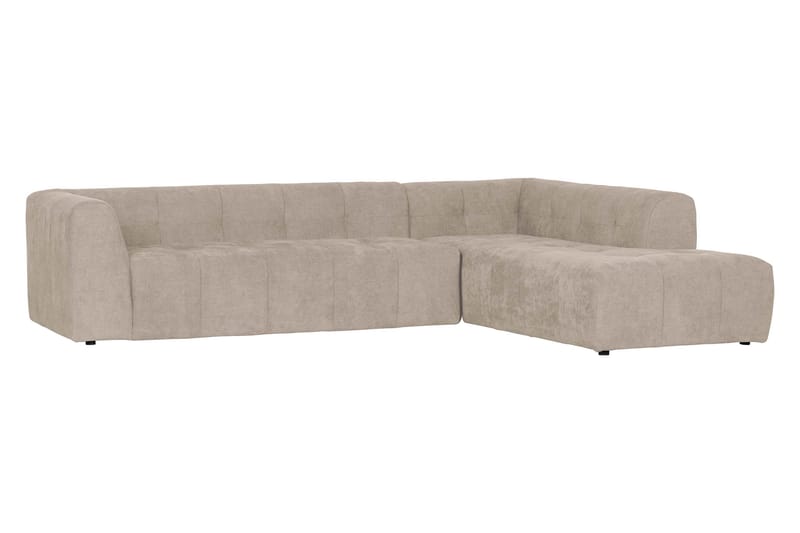 Byxelkroken 4-Pers. Sofa Højre - Sand - Sofa med chaiselong - 4 personers sofa med chaiselong