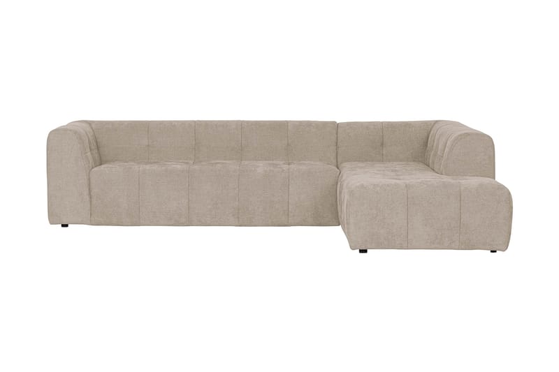 Byxelkroken 4-Pers. Sofa Højre - Sand - Sofa med chaiselong - 4 personers sofa med chaiselong