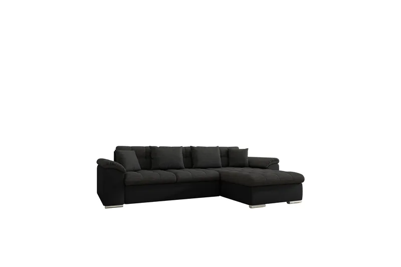 Camior Sofa med Divan 3-personers, Sort