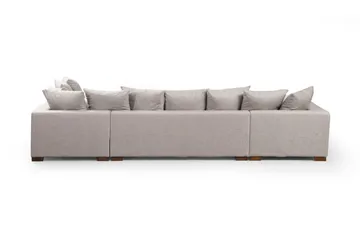 Castelloli 4-personers U-formet Hjørnesofa med Divan og Chaiselong i Stof - Lysegrå - Møbler - Sofaer - Hjørnesofa - Hjørnesofa med chaiselong