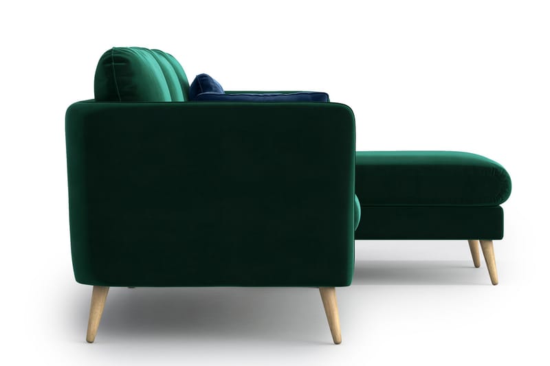 Claravik 3-Pers. Chaiselongsofa - Mørkegrøn - Sofa med chaiselong - 3 personers sofa med chaiselong