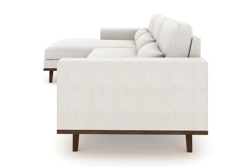 Copenhagen 4-personers Venstrevendt L-formet Divansofa i Stof - Lysegrå - Møbler - Sofaer - Sofa med chaiselong