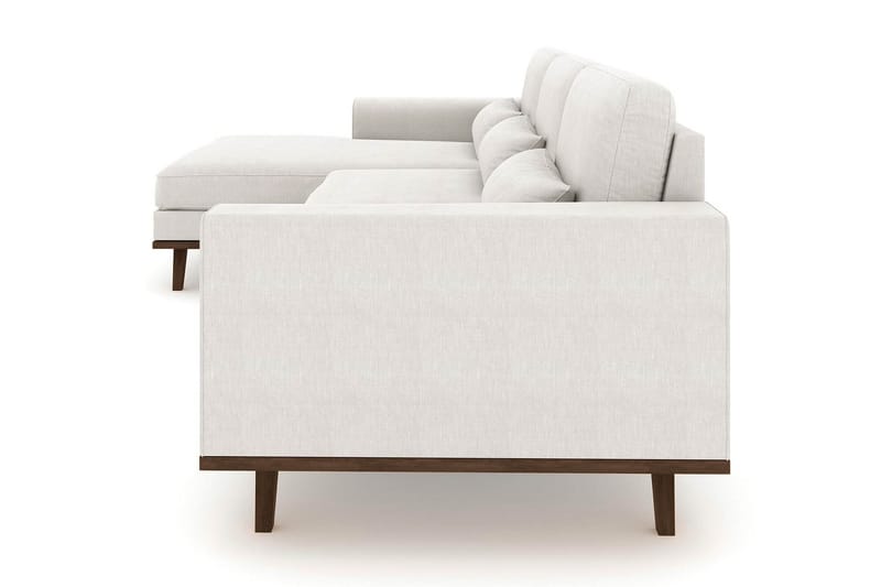 Copenhagen 4-personers Venstrevendt L-formet Divansofa i Stof - Lysegrå - Møbler - Sofaer - Sofa med chaiselong