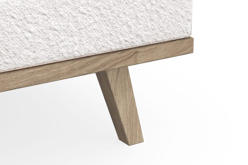 Copenhagen 4-personers Højrevendt L-formet Divansofa i Bouclé - Hvid - Møbler - Sofaer - Sofa med chaiselong