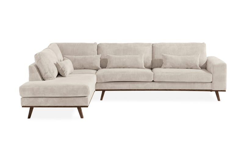 Copenhagen 4-personers Venstrevendt L-formet Chaiselongsofa i Manchester, Beige