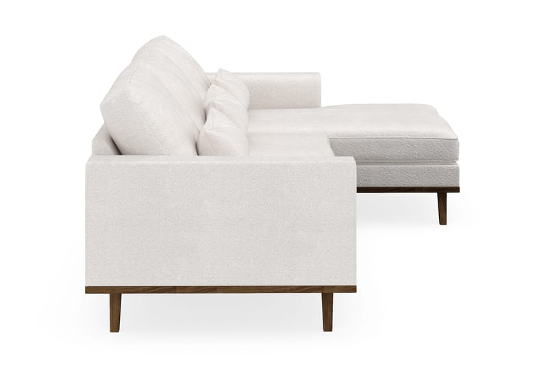 Copenhagen 4-personers Højrevendt L-formet Divansofa i Bouclé - Hvid - Møbler - Sofaer - Sofa med chaiselong