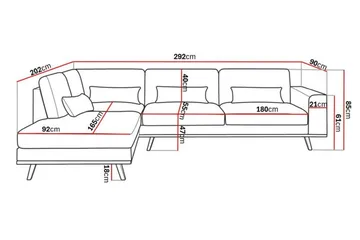 Copenhagen 4-personers Venstrevendt L-formet Chaiselongsofa i Manchester - Beige - Møbler - Sofaer - Sofa med chaiselong