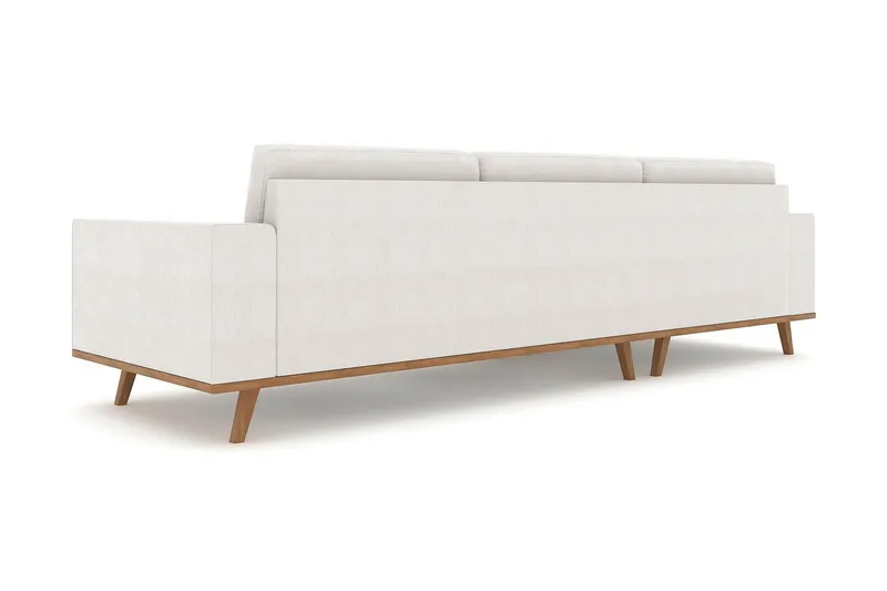 Copenhagen 4-personers Venstrevendt L-formet Divansofa i Stof - Lysegrå - Møbler - Sofaer - Sofa med chaiselong