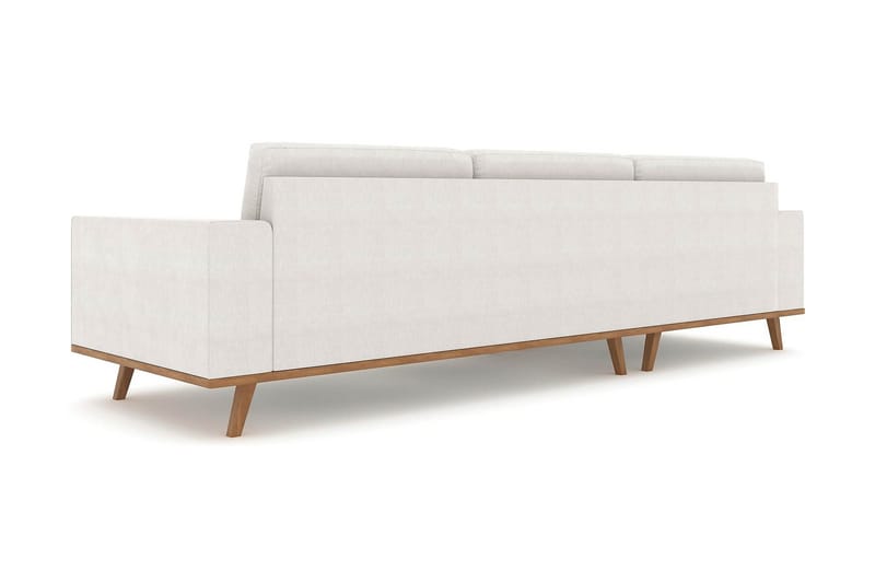 Copenhagen 4-personers Venstrevendt L-formet Divansofa i Stof - Lysegrå - Møbler - Sofaer - Sofa med chaiselong