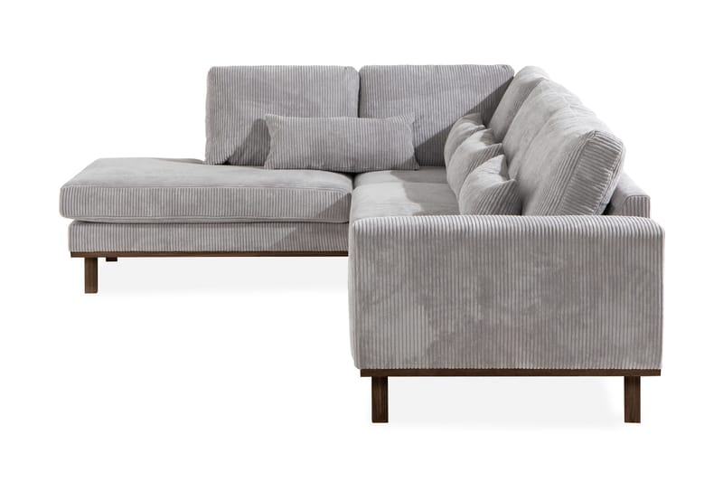 Copenhagen 4-personers Venstrevendt L-formet Divansofa i Manchester - Lysegrå - Møbler - Sofaer - Sofa med chaiselong