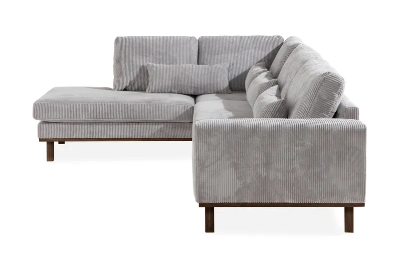 Copenhagen 4-personers Venstrevendt L-formet Divansofa i Manchester - Lysegrå - Møbler - Sofaer - Sofa med chaiselong