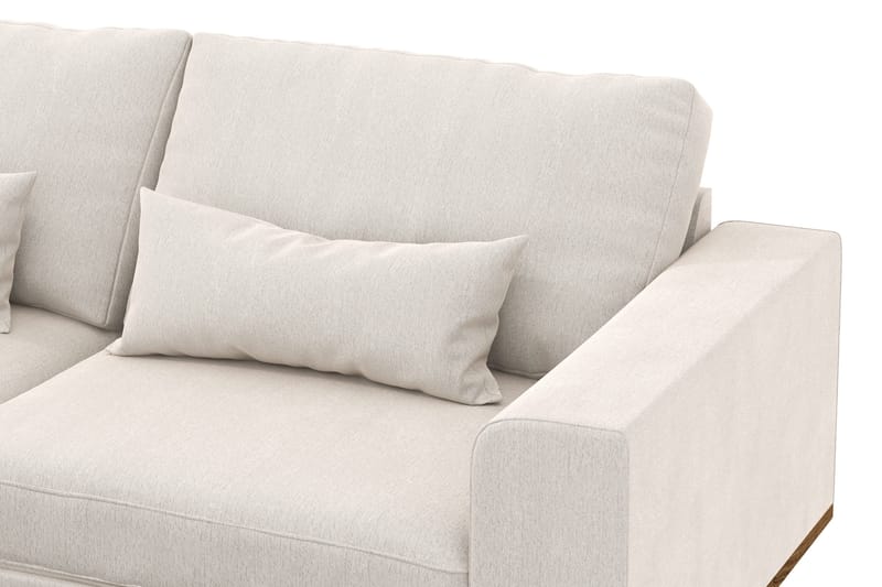 Copenhagen 4-personers Venstrevendt L-formet Divansofa i Fløjl - Cremehvid - Møbler - Sofaer - Sofa med chaiselong