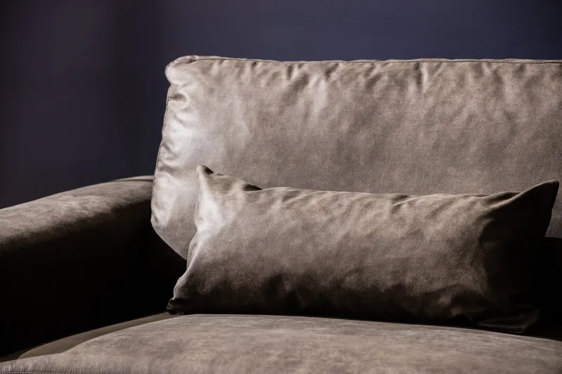 Copenhagen 4-personers Højrevendt L-formet Chaiselongsofa i Kunstlæder - Mørkegrå - Møbler - Sofaer - Sofa med chaiselong