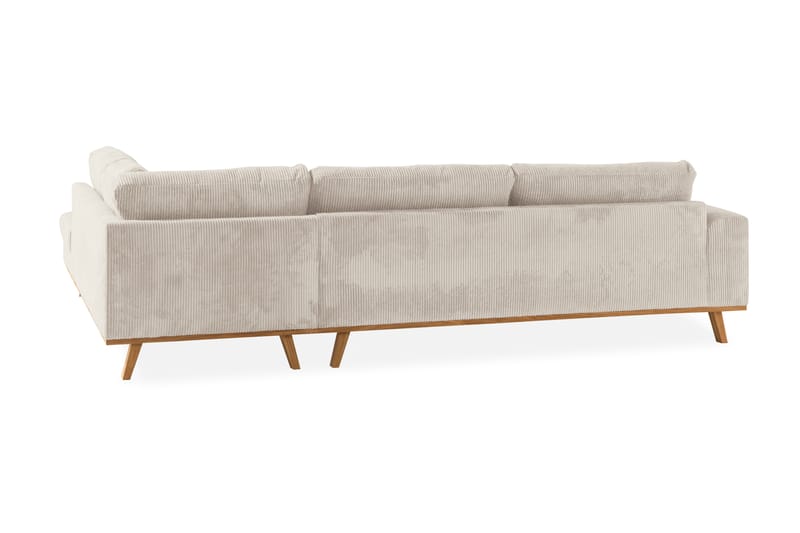 Copenhagen 4-personers Højrevendt L-formet Chaiselongsofa i Manchester - Beige - Møbler - Sofaer - Sofa med chaiselong