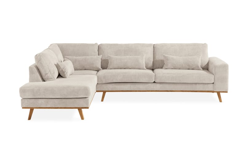 Copenhagen 4-personers Venstrevendt L-formet Chaiselongsofa i Manchester - Beige - Møbler - Sofaer - Sofa med chaiselong