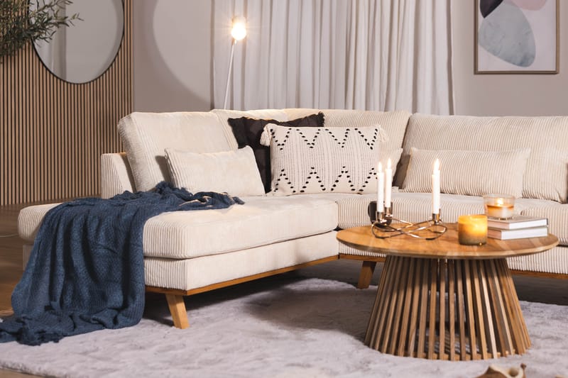 Copenhagen 4-personers Venstrevendt L-formet Chaiselongsofa i Manchester - Beige - Møbler - Sofaer - Sofa med chaiselong