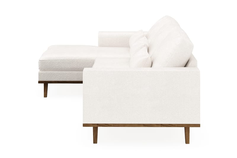 Copenhagen 4-personers Venstrevendt L-formet Divansofa i Bouclé - Hvid - Møbler - Sofaer - Sofa med chaiselong