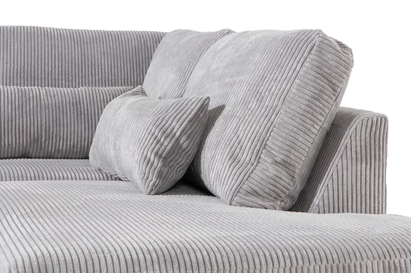Copenhagen 4-personers Højrevendt L-formet Chaiselongsofa i Manchester - Lysegrå - Møbler - Sofaer - Sofa med chaiselong