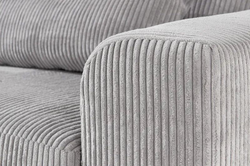 Copenhagen 4-personers Venstrevendt L-formet Divansofa i Manchester - Lysegrå - Møbler - Sofaer - Sofa med chaiselong