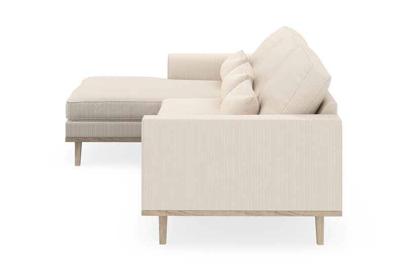 Copenhagen 4-personers Venstrevendt L-formet Divansofa i Manchester - Beige - Møbler - Sofaer - Sofa med chaiselong