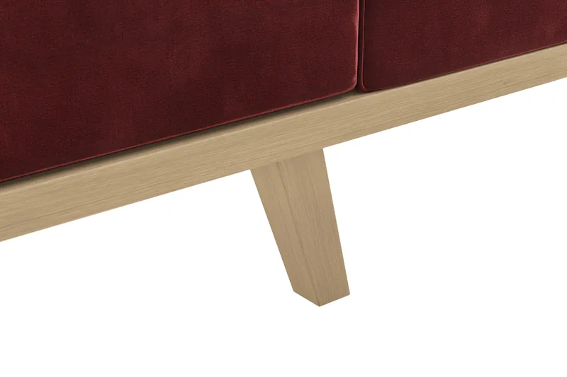 Copenhagen 4-personers Venstrevendt L-formet Divansofa i Fløjl - Lilla - Møbler - Sofaer - Sofa med chaiselong