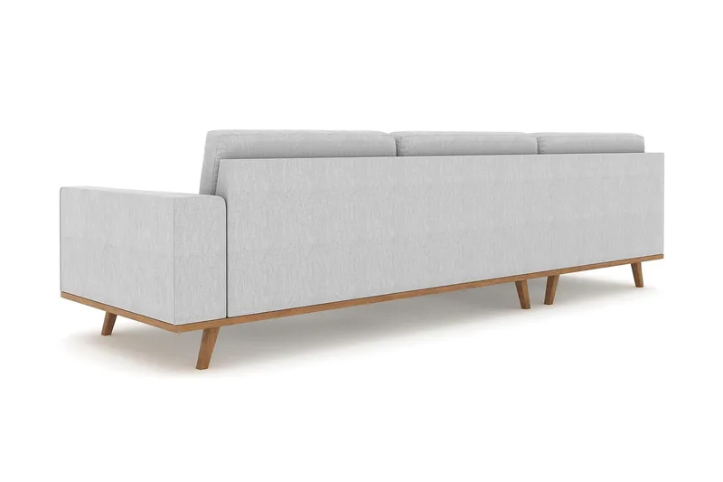 Copenhagen 4-personers Venstrevendt L-formet Chaiselongsofa i Stof - Grå - Møbler - Sofaer - Sofa med chaiselong