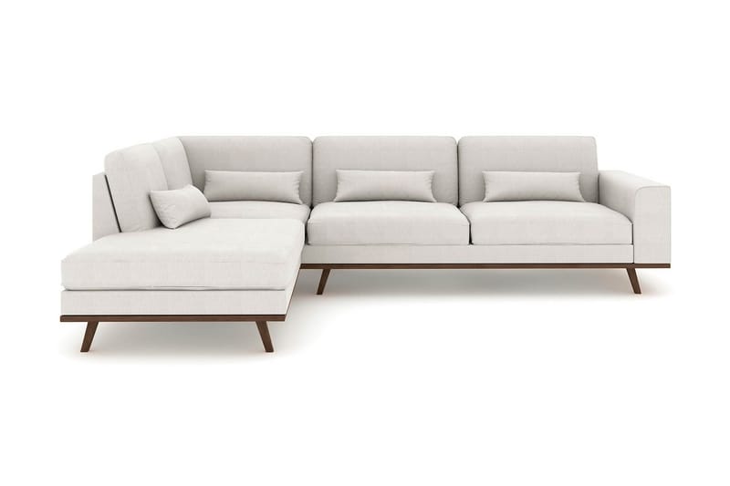 Copenhagen 4-personers Venstrevendt L-formet Chaiselongsofa i Stof - Lysegrå - Møbler - Sofaer - Sofa med chaiselong