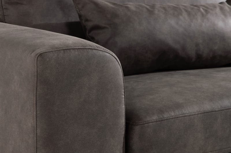 Copenhagen 4-personers Højrevendt L-formet Chaiselongsofa i Kunstlæder - Mørkegrå - Møbler - Sofaer - Sofa med chaiselong