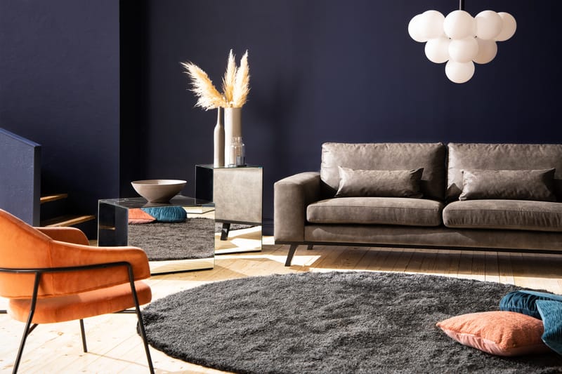 Copenhagen 4-personers Højrevendt L-formet Chaiselongsofa i Kunstlæder - Mørkegrå - Møbler - Sofaer - Sofa med chaiselong