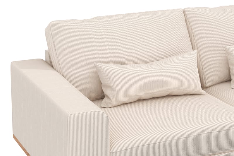 Copenhagen 4-personers Højrevendt L-formet Chaiselongsofa i Manchester - Beige - Møbler - Sofaer - Sofa med chaiselong
