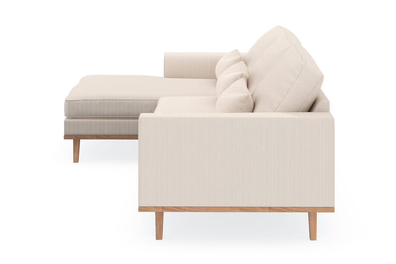 Copenhagen 4-personers Venstrevendt L-formet Divansofa i Manchester - Beige - Møbler - Sofaer - Sofa med chaiselong