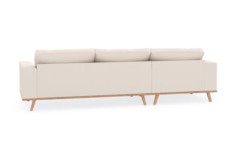 Copenhagen 4-personers Venstrevendt L-formet Divansofa i Manchester - Beige - Møbler - Sofaer - Sofa med chaiselong