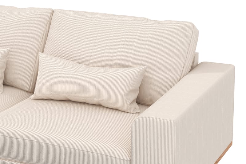 Copenhagen 4-personers Venstrevendt L-formet Divansofa i Manchester - Beige - Møbler - Sofaer - Sofa med chaiselong