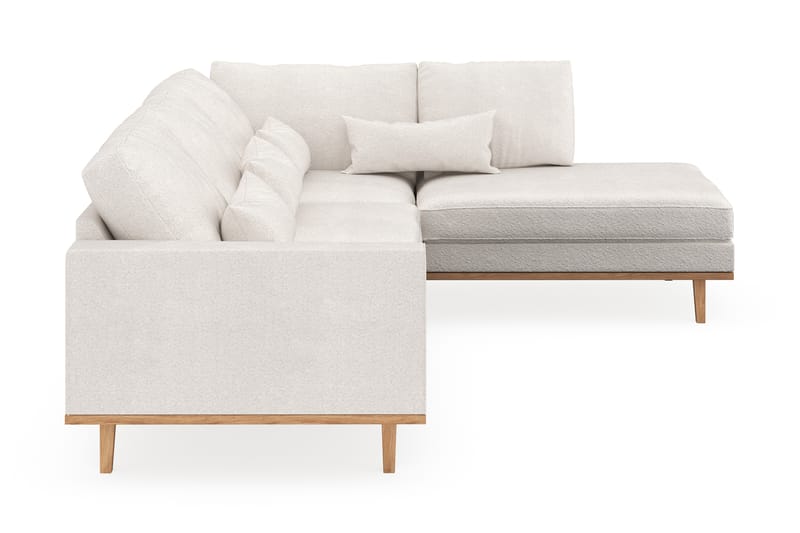 Copenhagen 4-personers Højrevendt L-formet Chaiselongsofa i Bouclé - Hvid - Møbler - Sofaer - Sofa med chaiselong