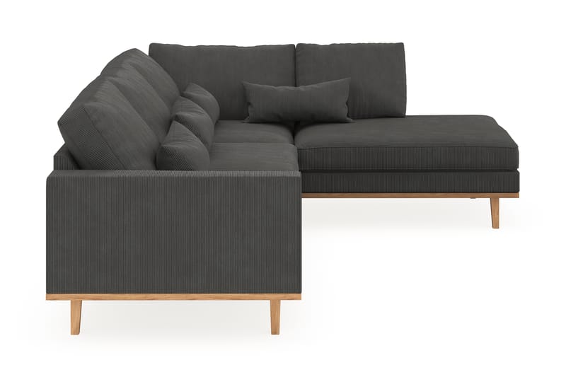 Copenhagen 4-personers Højrevendt L-formet Chaiselongsofa i Manchester - Mørkegrå - Møbler - Sofaer - Sofa med chaiselong